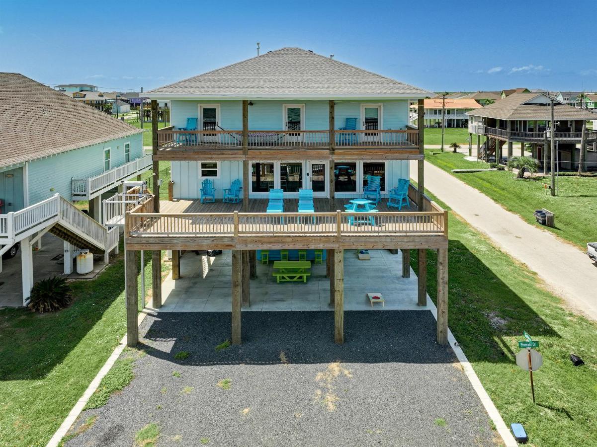 Beachfront - Hot Tub - Bbq - 14 Guests Bolivar Peninsula Luaran gambar